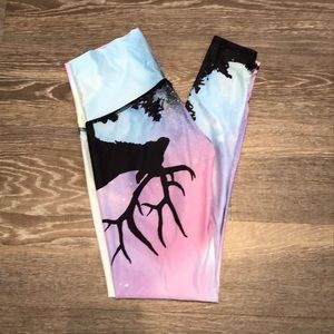 Teeki Neon Yoga Pants, Small